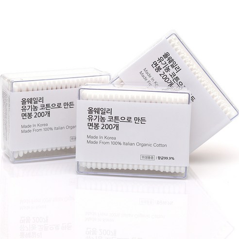 올웨일리 국산 오가닉 면봉 이탈리아 코튼 이미지 4