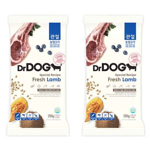 닥터독 강아지 기능성 사료, 뼈/관절강화, 250g, 2개