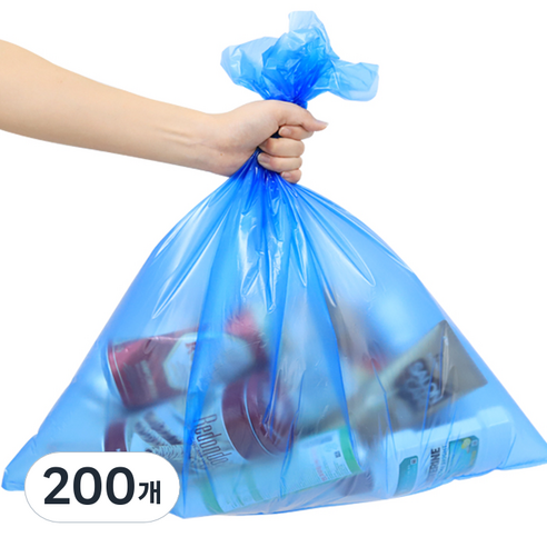 네이쳐리빙 모던데일 분리수거함 비닐봉투 청색, 40L, 200개
