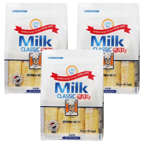 밀크클래식 쌀과자 우유맛, 240g, 3개