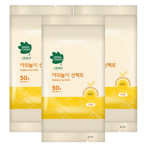 그린핑거 촉촉선팩트 소프트블록 리필, 16g, 3개