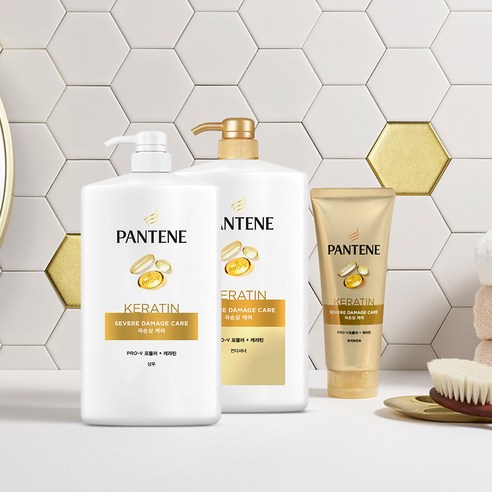 팬틴 극손상케어 컨디셔너, 1.8L, 1개 후기 분석 - 욕실 배치 이미지