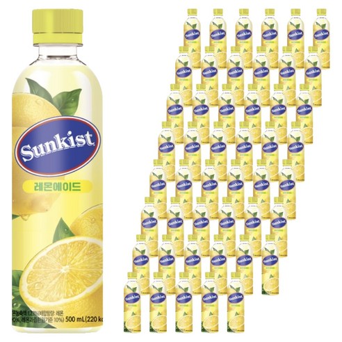 썬키스트 레몬에이드, 500ml, 48개
