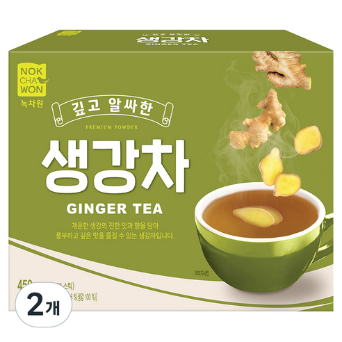 녹차원 깊고 진한 분말 생강차, 15g, 30개입, 2개