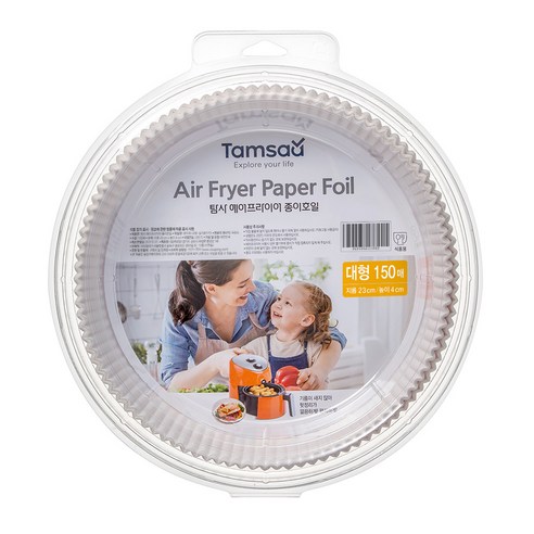 탐사 에어프라이어 종이호일 대형, 대형(23 x 4c..., 150개