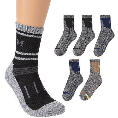 베이스알파에센셜 남성용 등산 작업용 양말 5종 세트 착용 후기 | 사이즈/핏 총정리 썸네일