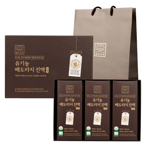 몸애쏙쏙 유기농 배도라지 진액스틱 + 쇼핑백 세트, 10ml, 30개