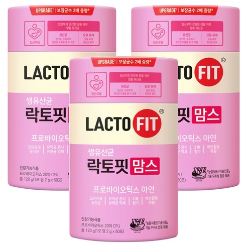 종근당건강 락토핏 맘스 60p, 120g, 3개