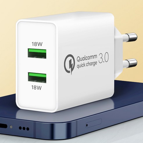 홈플래닛 퀄컴 공식인증 QC3.0 36W 2포트 고속충전기 (18W+18... 개봉기 | 실사용 후기 - 상품 이미지 1