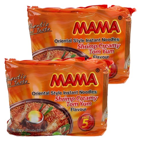 마마 쉬림프 똠냠 크리미 라면 55g, 10개