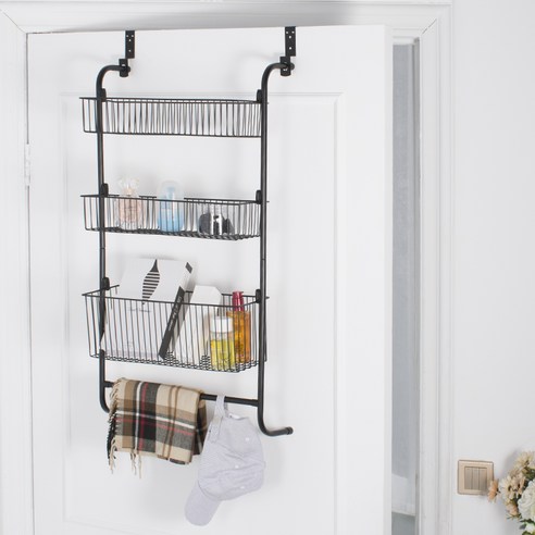3단 다용도 문걸이 수납선반