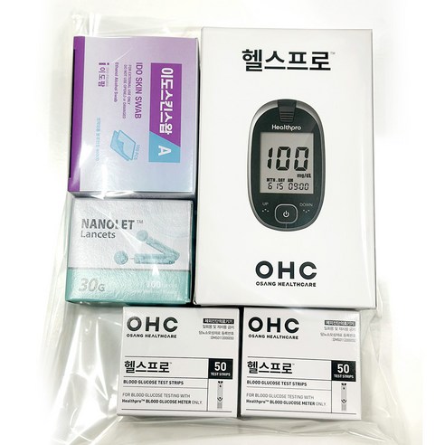 가성비와 정확성을 모두 갖춘 오상헬스케어 헬스프로 혈당측정기 풀세트!