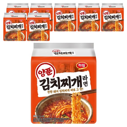하림 양푼김치찌개라면 112g 12개