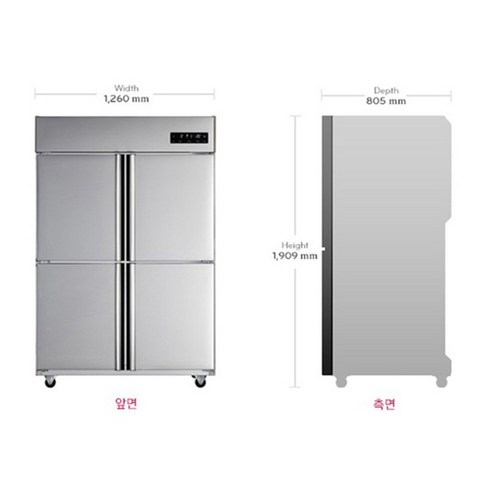 LG전자 업소용 비즈니스 냉장 3칸 냉동 1칸 냉장고 1064L 방문설치 이미지 4