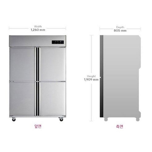 LG전자 업소용 비즈니스 냉장고 냉장 4칸 냉장고 1110L 방문설치 이미지 3