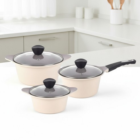 키친웰 벨로스 세라믹 코팅 냄비 3종 세트 후기 분석 - 손잡이 디테일 컷