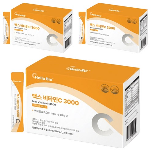 헬로바이오 맥스 비타민C 3000 90p 270g, 3개 맛있게 먹은 솔직 후기 - 상품 이미지 1