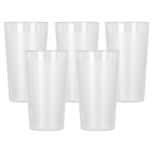 리빙메이트 국산 PC 안깨지는 물컵 340ml, 투명, 5개