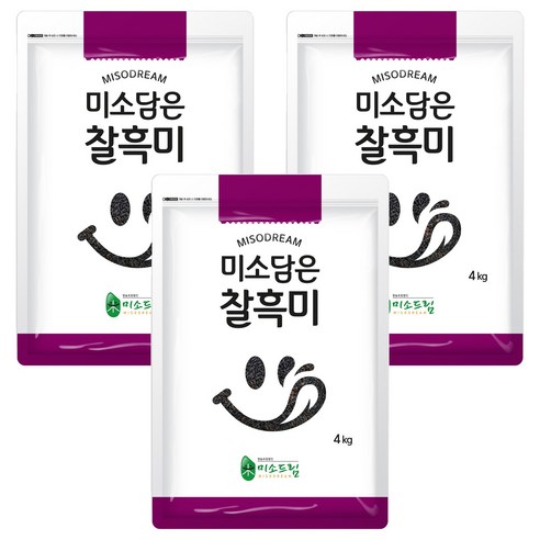미소담은 찰흑미, 4kg, 3개