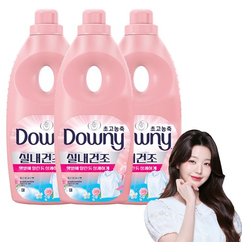 다우니 실내건조 초고농축 섬유유연제 플로럴 블로썸향 본품, 1.05L, 3개