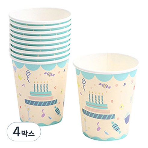 파티해 생일 파티컵 아이콘, 10개입, 4박스