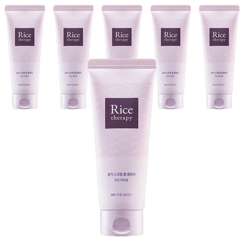 온더바디 라이스테라피 쌀겨 스크럽 폼 클렌저, 150g, 6개