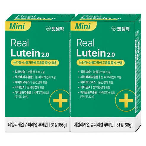 펫생각 강아지 데일리케얼 영양제, 31정, 눈물개선/눈건강, 2개