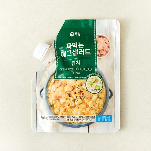 풍림푸드 짜먹는 참치 에그 샐러드, 500g, 1개