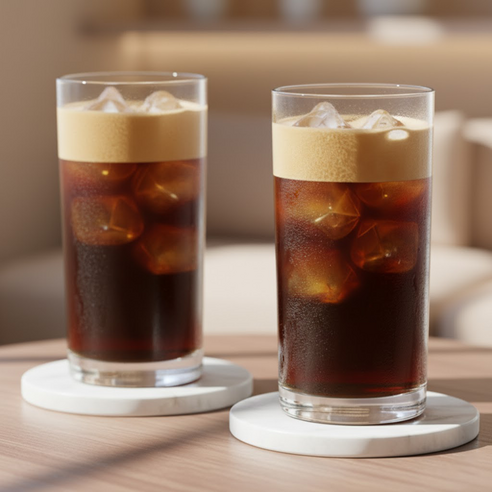 리빙메이트 트라이탄 일자형 컵 430ml, 투명, 2개