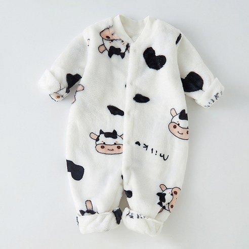 베베니즈 아동용 풀스냅 후리스 긴팔 우주복