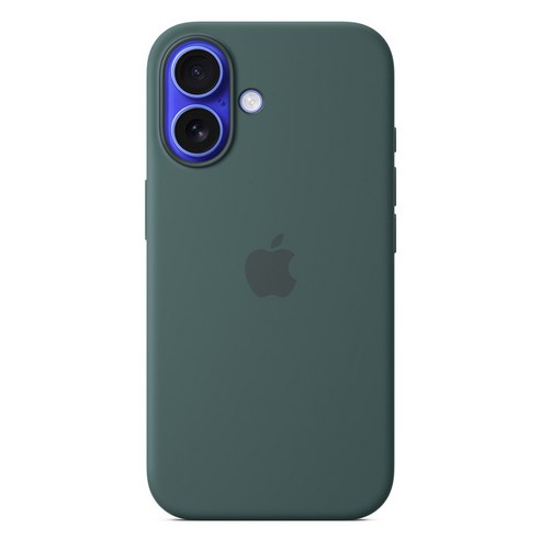 Apple 정품 아이폰 맥세이프 실리콘 케이스, 아이폰 16, 레이크 그린