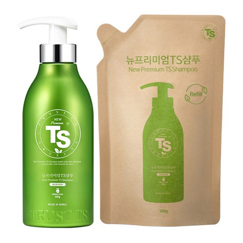 TS 뉴프리미엄 기능성 샴푸 500g + 종이 리필 500g 세트 라벤더향, 1개