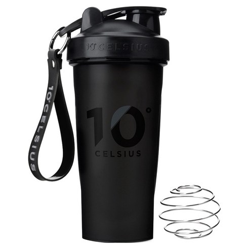 10도씨 블렌딩 쉐이커 보틀 스트랩 + 블렌더 볼, 블랙, 600ml, 1개