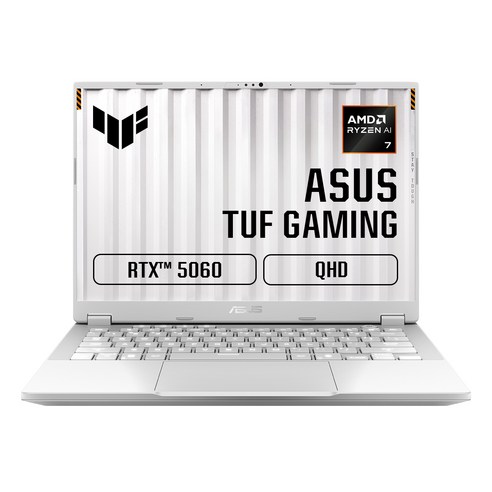 에이수스 2026 TUF 게이밍 A14 라이젠7 라이젠 200 시리즈 지포스 RTX 5060, 문라이트 화이트, 512GB, 32GB, Free DOS, FA401UM-RG011