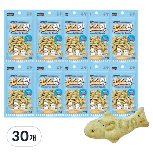 냥스켓 고양이 비스켓, 30개, 40g, 참치