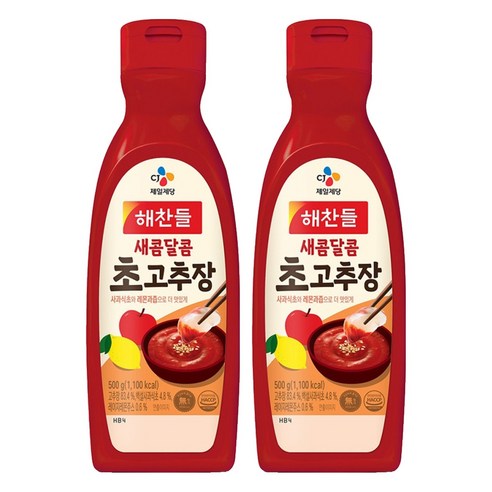 새콤달콤 초고추장 튜브형, 500g, 2개