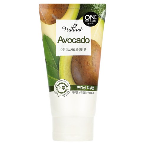 온더바디 더 내추럴 아보카도 순한 클렌징 폼, 120g, 1개