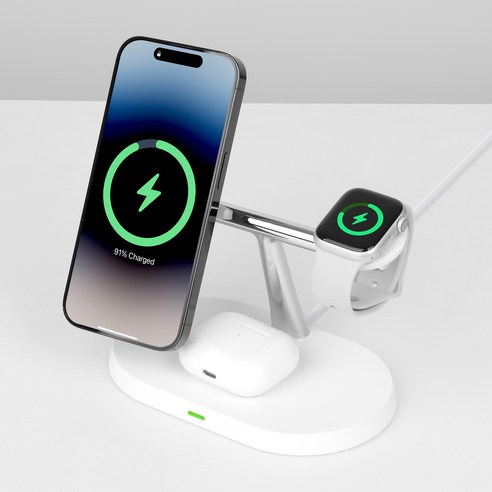 모잇 3in1 + 1 맥세이프 호환 마그네틱 무선 충전기 + CtoC 케이블 이미지 2