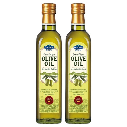 폰타나 엑스트라버진 올리브유, 500ml, 2개