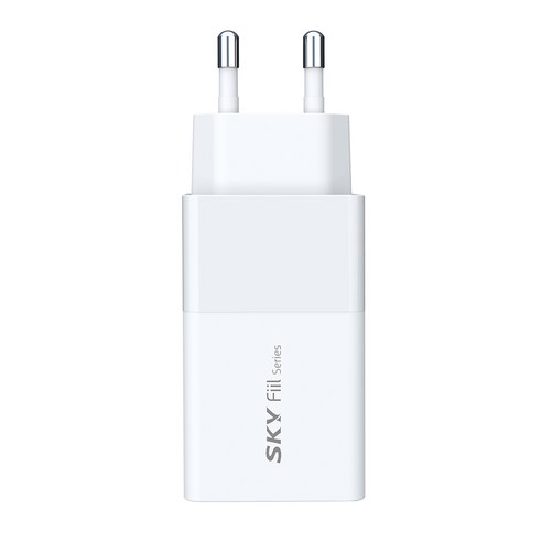 轉用 SKY Fiil GaN65S PD3孔快充充電器ZX-3U10T, 白色, 1個- 充電器| 酷澎