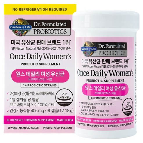 가든오브라이프 원스 데일리 여성 유산균, 30정, 1개