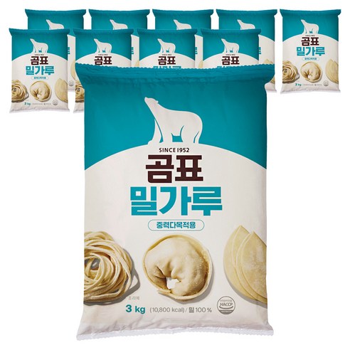 곰표 밀가루 중력다목적용, 3kg, 10개