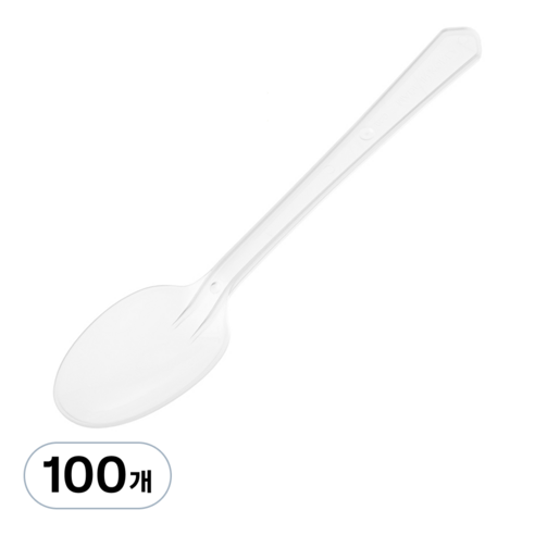 코멧 일회용 숟가락 투명, 1개, 100개입