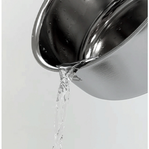 스테니 인덕션 무연마제 통5중 스테인리스 스텐 양수냄비 후기 분석 - 냄비 바닥면 스탬프