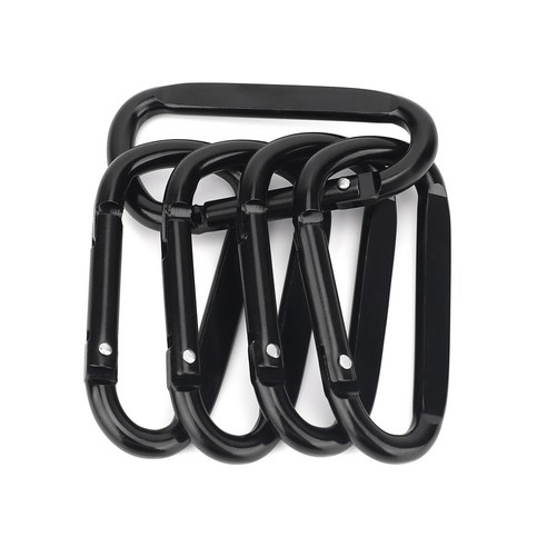 코멧 아웃도어 고강도 D형 알루미늄 카라비너 5개 + 수납 파우치 세트 이미지 4