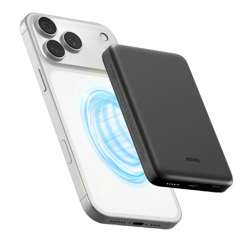 아트뮤 Qi2 15W 맥세이프 슬림 고속 보조배터리 10000mAh C타입, QB210, 그레이