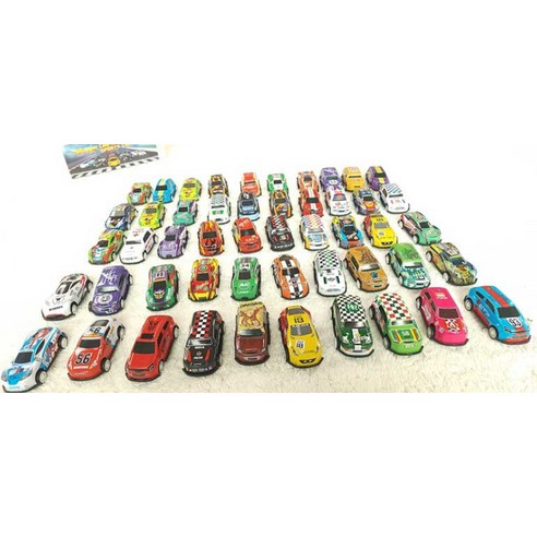 풀백 미니카 50종 + 놀이판 1장 + 보관함 1개 세트 이미지 3