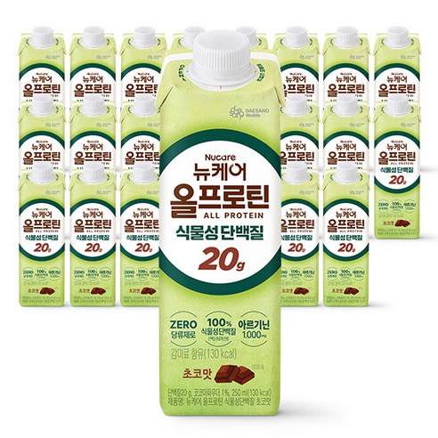 뉴케어올프로틴 식물성 단백질 음료 초코맛, 24개, 250ml