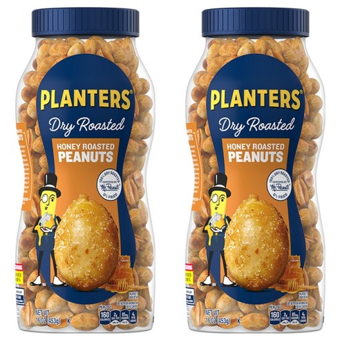 PLANTERS 허니로스티드 피넛, 453g, 2개