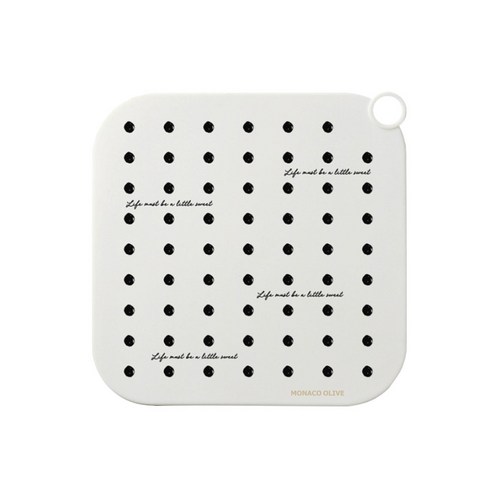 모나코올리브 하수구밀착 냄새차단 매트, 1개, 화이트